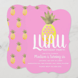Ananas LUAU Geburtstagsparty Jegliche Altersschwäc Einladung