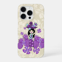 Ananas Luau Hawaiian Hula Mädchen Violett