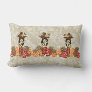 Ananas Luau Hawaiian Lumbar Pillows Lendenkissen