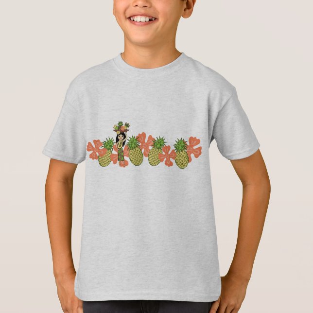 Ananas Luau Hawaiian Tropical Band T-Shirt (Vorderseite)