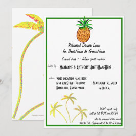 Ananas Luau Rehearsel Abendessen Einladung