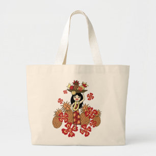 Ananas Luau Tropical Beach Bags Jumbo Stoffbeutel