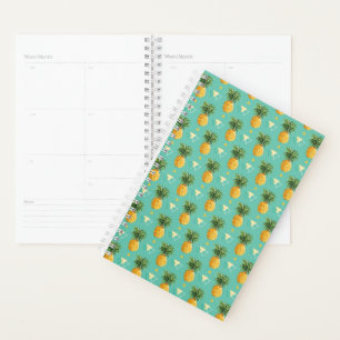 Ananas Lumineux Sur Motif Géométrique
