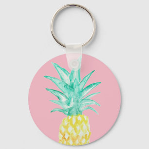 Ananas Malerei Rosa Schlüsselanhänger