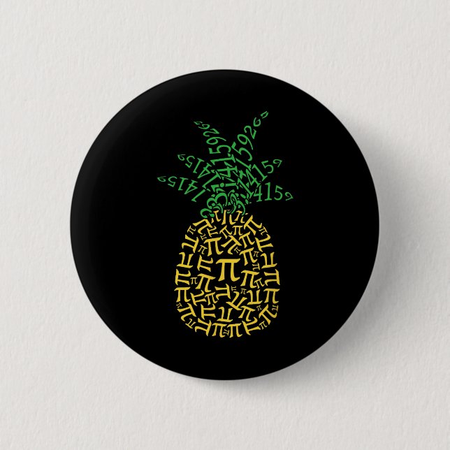 Ananas Mathematik Pi Day Mathematics Lehrer Geek N Button (Vorderseite)