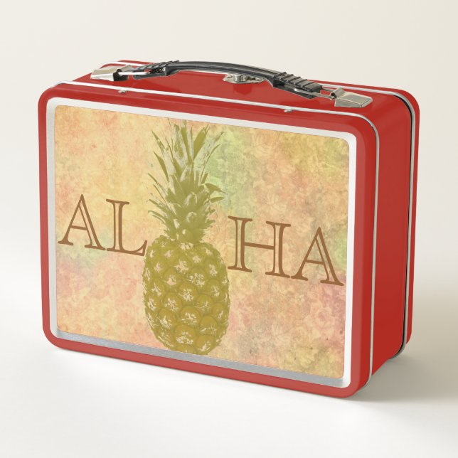 Ananas-Metal-Lunch Box Metall Brotdose (Rückseite)
