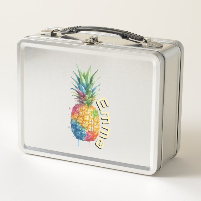 Ananas Metall Brotdose (Vorderseite)