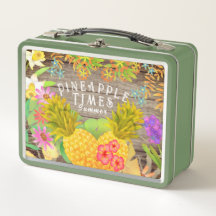 Ananas mit Blumen