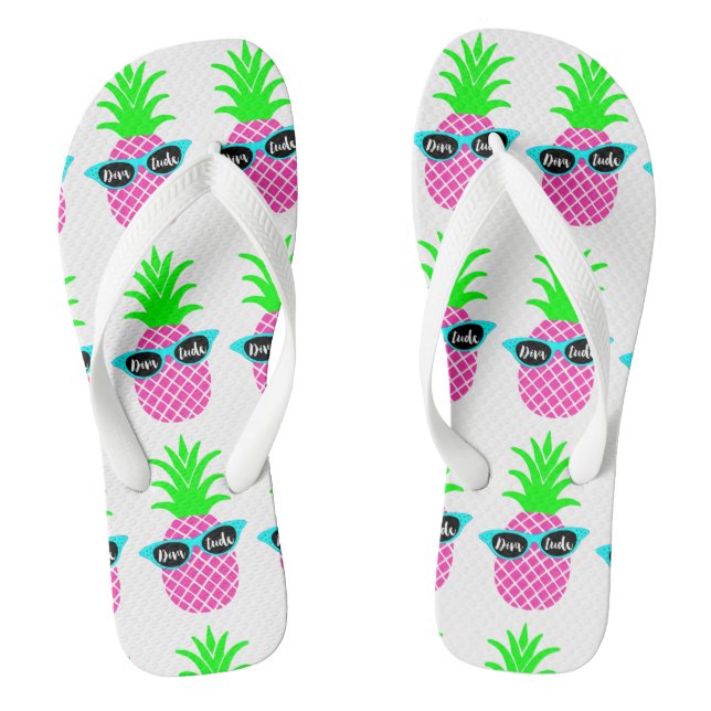Ananas mit "DIVAtude" Flip Flops (Fußbett)