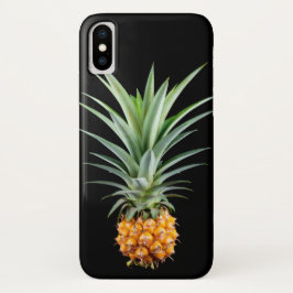 Ananas mit großen Haaren auf schwarzem Hintergrund Case-Mate iPhone Hülle