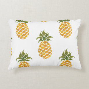 Ananas mit handgemalten Ananas, Aquarell. Dekokissen