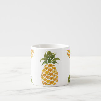 Ananas mit handgemalten Ananas, Aquarell. Espressotasse