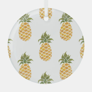 Ananas mit handgemalten Ananas, Aquarell. Ornament Aus Glas