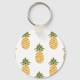 Ananas mit handgemalten Ananas, Aquarell. Schlüsselanhänger