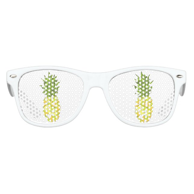 Ananas mit klassischer tropischer Geometrie Partybrille (Vorderseite)