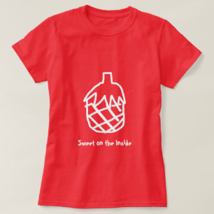 Ananas, modern, einfach, süß in Frucht Zitat T-Shirt