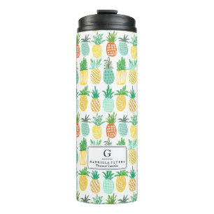 Ananas Monogramm   Thermal Tumbler Thermosbecher