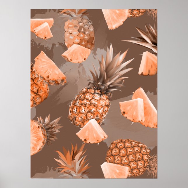 Ananas Muster 4 Poster (Vorne)