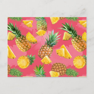Ananas Muster 5 Feiertagspostkarte