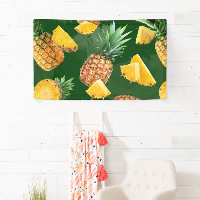 Ananas-Muster 9 Banner (Insitu)