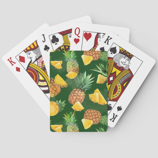 Ananas-Muster 9 Spielkarten (Rückseite)