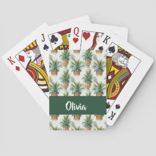 Ananas-Muster auf weiß Spielkarten