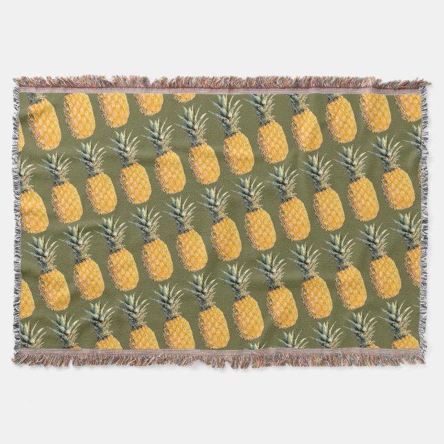 Ananas Muster Decke (Vorderseite)