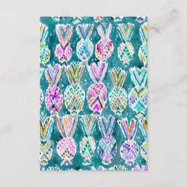 Ananas-Muster für Tribal-Aquarellfarben-Karte