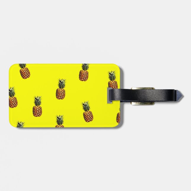 Ananas-Muster Gepäckanhänger (Rückseite horizontal)