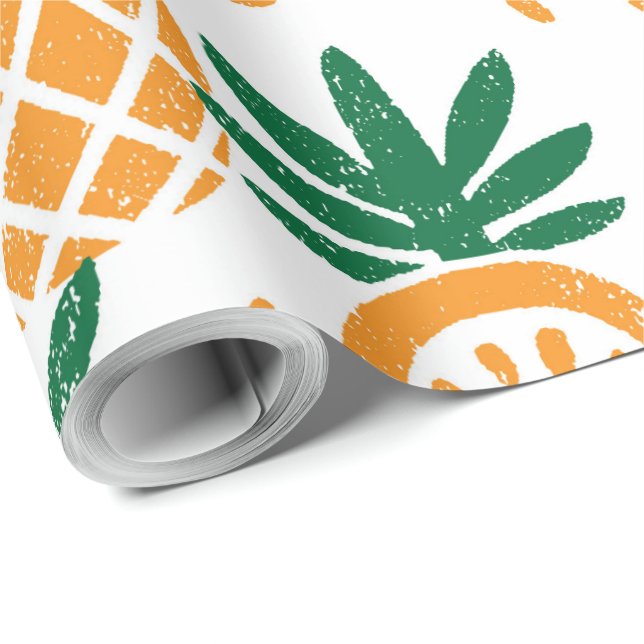 Ananas-Muster Geschenkpapier (Rolleneckpunkt)