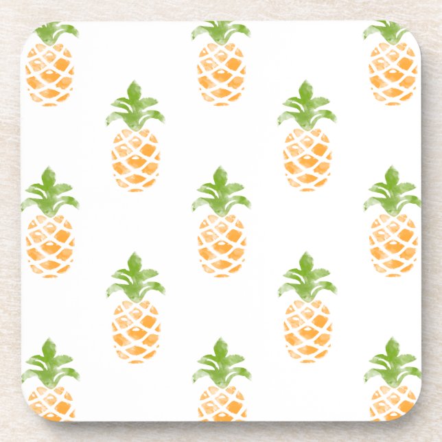 Ananas-Muster Getränkeuntersetzer (Vorderseite)