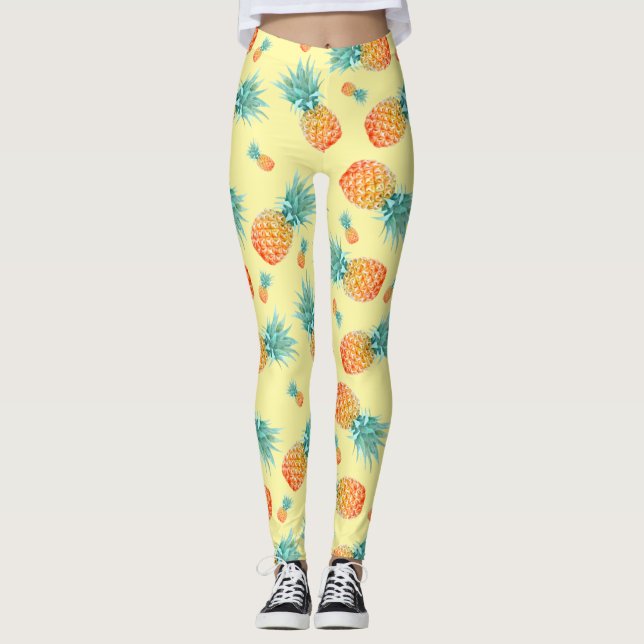 Ananas-Muster Leggings (Vorderseite)
