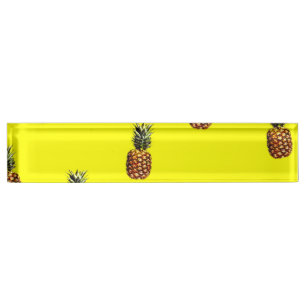 Ananas-Muster Namensplakette