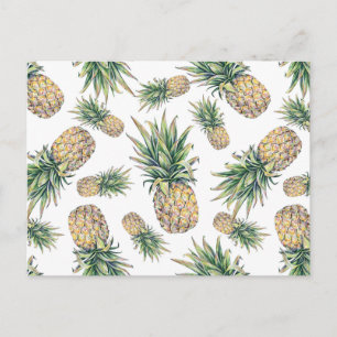 Ananas-Muster Postkarte