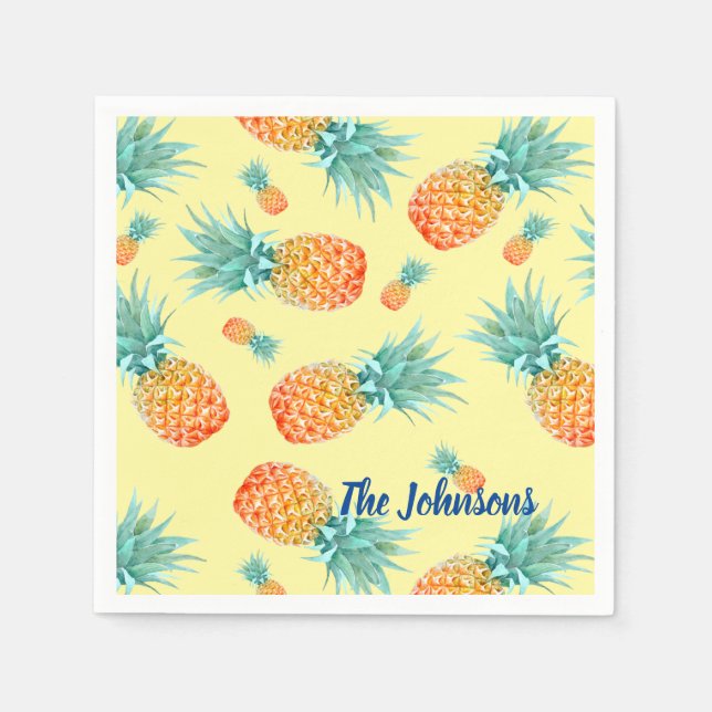 Ananas-Muster Serviette (Vorderseite)