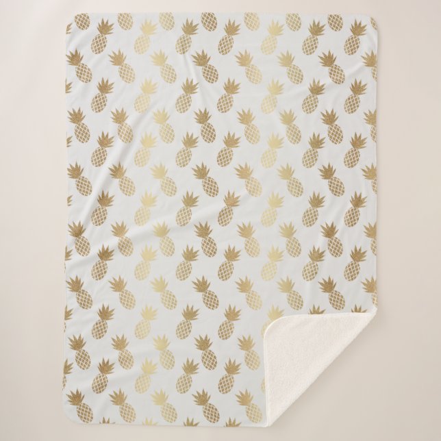 Ananas-Muster Sherpadecke (Vorderseite)