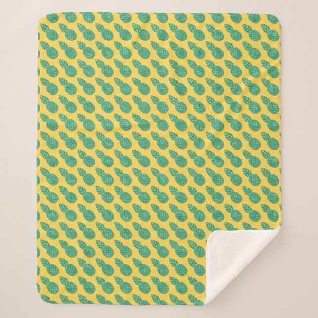 Ananas-Muster Sherpadecke (Vorderseite)