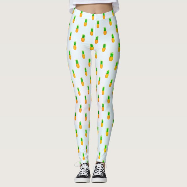 Ananas-Muster Sommer Leggings (Vorderseite)