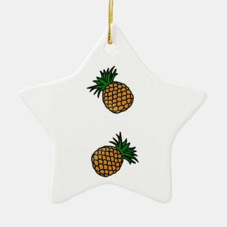 Ananas-Muster-tropischer Fruchtsaft-Spaß Apple Keramikornament