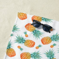 Ananas-Muster Weiß Personalisiert