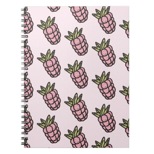 Ananas Muster Y2K Retro Funky Notizblock (Vorderseite)