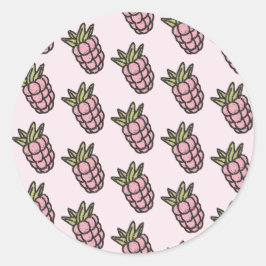 Ananas Muster Y2K Retro Funky Runder Aufkleber