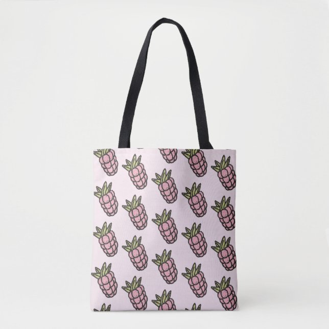Ananas Muster Y2K Retro Funky Tasche (Vorderseite)