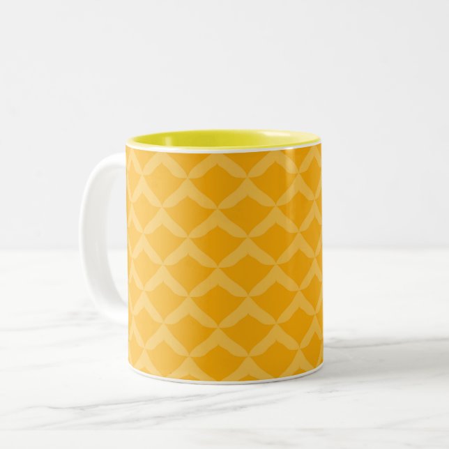 Ananas Muster... Zweifarbige Tasse (Vorderseite Links)