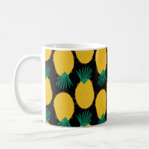 Ananas nahtlos abstraktes Muster. zeitgemäß Kaffeetasse
