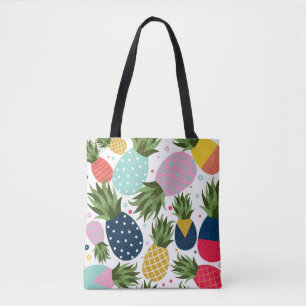 Ananas nahtlose Musterillustrierung, farbig Tasche