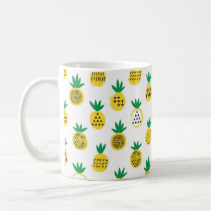 Ananas nahtloses Muster. Kinderdesign. Kaffeetasse