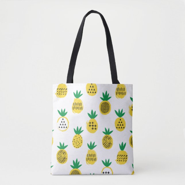 Ananas nahtloses Muster. Kinderdesign.  Tasche (Vorderseite)