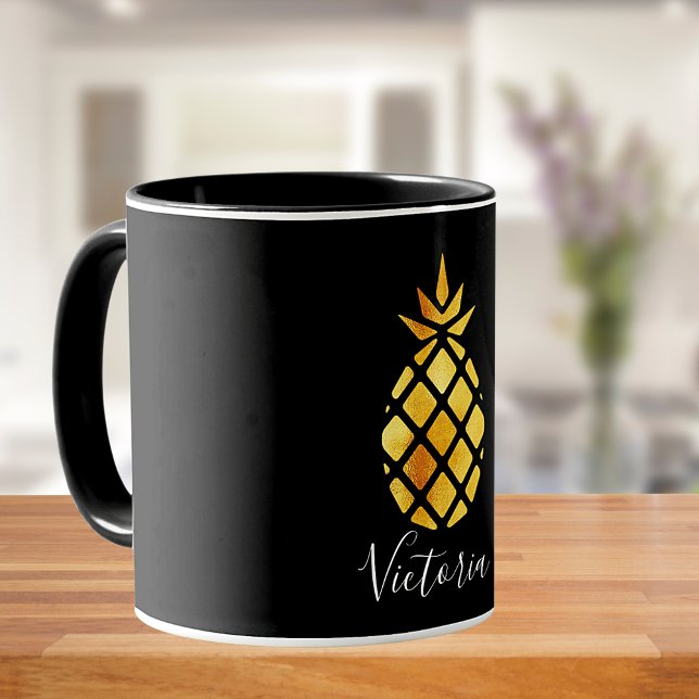 Ananas-Namensschild Tasse (Von Creator hochgeladen)