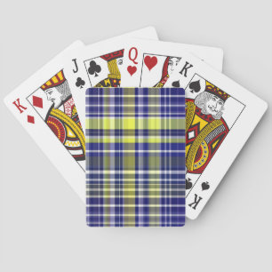 Ananas Navy Blue Weiße Preppy Madras Kariert Spielkarten